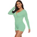 Green Ash Long Sleeve Boyleg Swimsuit View2