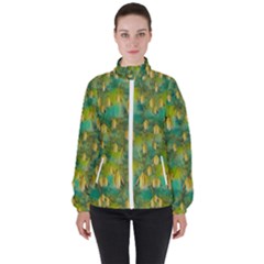 Love To The Flowers And Colors In A Beautiful Habitat Women s High Neck Windbreaker by pepitasart