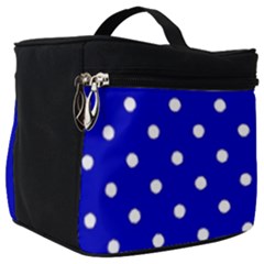 1950 Blue White Dots Make Up Travel Bag (big) by SomethingForEveryone