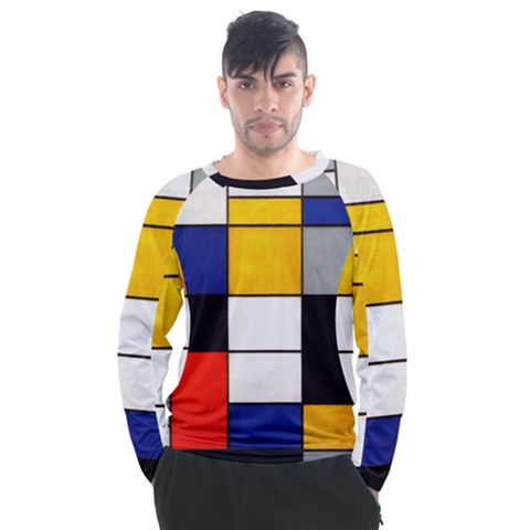 Composition A By Piet Mondrian Men s Long Sleeve Raglan Tee by maximumstreetcouture