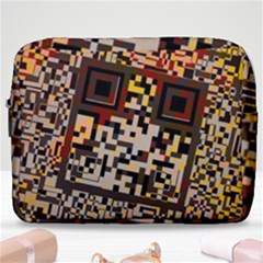 Root Humanity Bar And Qr Code Flash Orange And Purple Make Up Pouch (large) by WetdryvacsLair