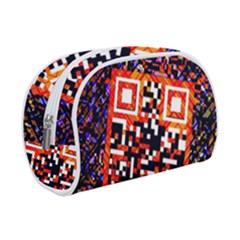 Root Humanity Bar And Qr Code In Flash Orange And Purple Make Up Case (small) by WetdryvacsLair