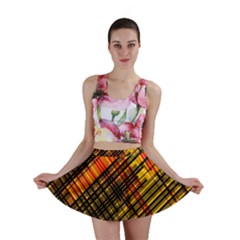 Root Humanity Orange Yellow And Black Mini Skirt by WetdryvacsLair