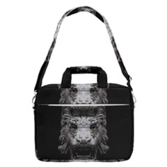 Creepy Lion Head Sculpture Artwork 2 Macbook Pro Shoulder Laptop Bag (large) by dflcprintsclothing