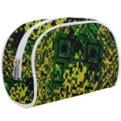 Root Humanity Bar And Qr Code Green And Yellow Doom Make Up Case (large) by WetdryvacsLair