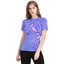 Root Humanity Barcode Purple Pink and Galuboi Women s Short Sleeve Rash Guard View1