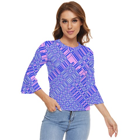 Root Humanity Barcode Purple Pink And Galuboi Bell Sleeve Top by WetdryvacsLair