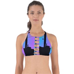 Vaporwave Wires And Transformer Perfectly Cut Out Bikini Top by WetdryvacsLair