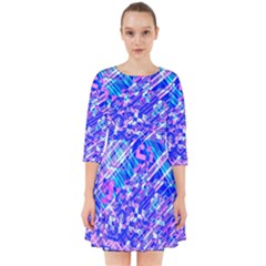 Root Humanity Bar And Qr Code Combo In Purple And Blue Smock Dress by WetdryvacsLair