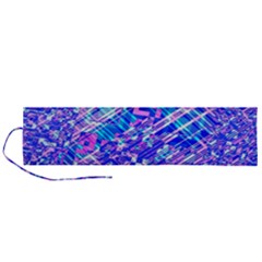 Root Humanity Bar And Qr Code Combo In Purple And Blue Roll Up Canvas Pencil Holder (l) by WetdryvacsLair