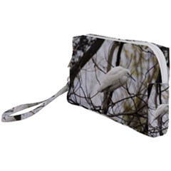 White Egret Wristlet Pouch Bag (small) by SomethingForEveryone