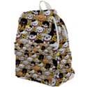 Cat-seamless-pattern-lucky-cat-japan-maneki-neko-vector-kitten-calico-pet-scarf-isolated-repeat-back Top Flap Backpack View1