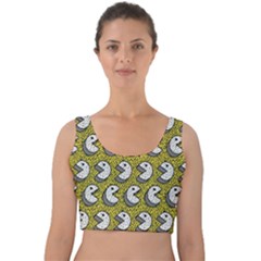 Memphis-seamless4-[converted5]redbubble8192 Velvet Crop Top by elchino