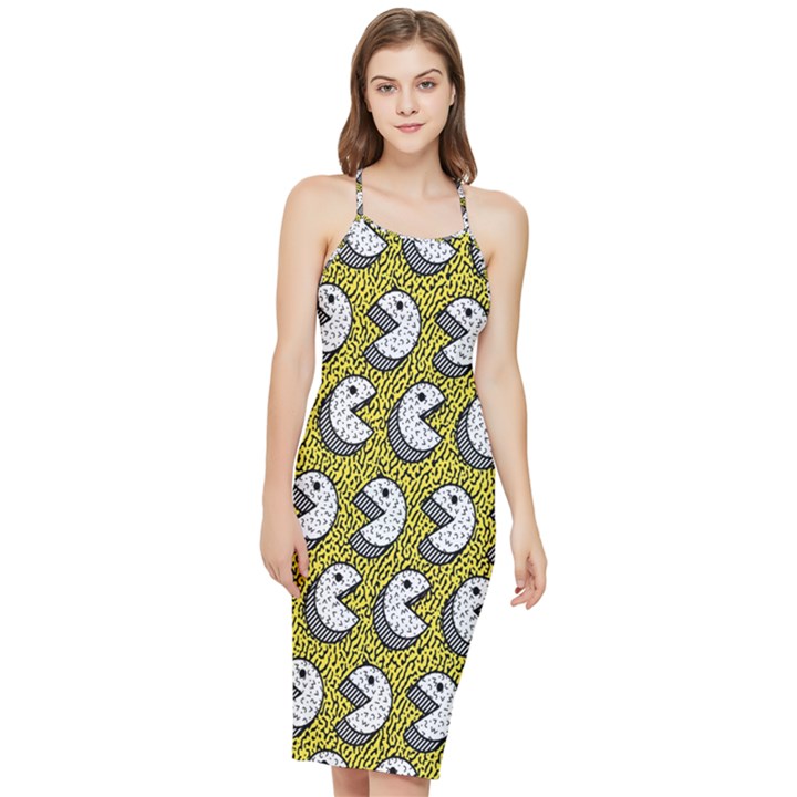 Memphis-seamless4-[converted5]redbubble8192 Bodycon Cross Back Summer Dress