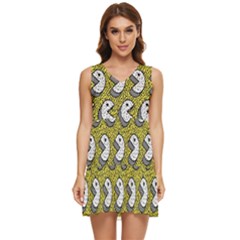 Memphis-seamless4-[converted5]redbubble8192 Tiered Sleeveless Mini Dress by elchino