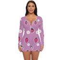 Juicy Strawberries Long Sleeve Boyleg Swimsuit View1