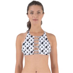 Sketchy Style Black Birds Motif Pattern Perfectly Cut Out Bikini Top by dflcprintsclothing