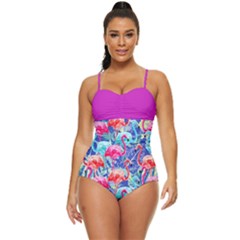 Flamingo2 Retro Full Coverage Swimsuit by flowerland