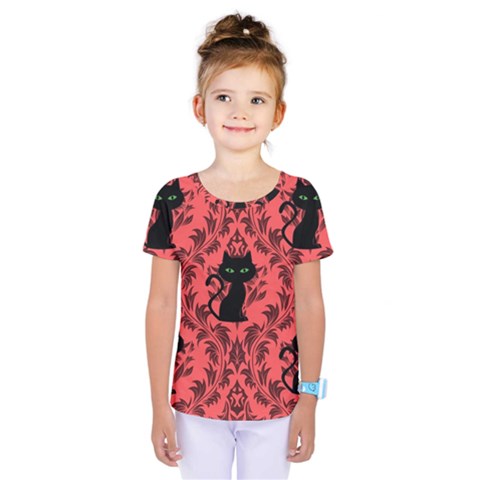 Cat Pattern Kids  One Piece Tee by NerdySparkleGoth