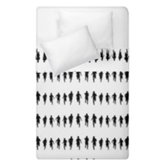 Athletic Running Graphic Silhouette Pattern Duvet Cover Double Side (single Size) by dflcprintsclothing