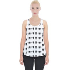 Athletic Running Graphic Silhouette Pattern Piece Up Tank Top by dflcprintsclothing