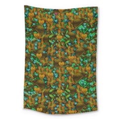 Love Forest Filled With Respect And The Flower Power Of Colors Large Tapestry by pepitasart