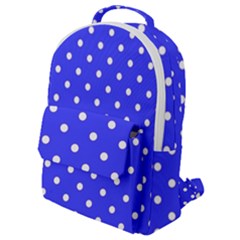 1950 Purple Blue White Dots Flap Pocket Backpack (small) by SomethingForEveryone