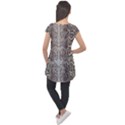 Snake Skin Cap Sleeve High Low Top View2