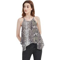 Snake Skin Flowy Camisole Tank Top by LoolyElzayat