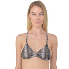 Snake Skin Reversible Tri Bikini Top by LoolyElzayat