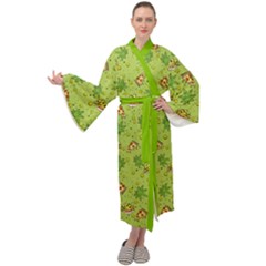 Munchies Maxi Velour Kimono by Swoon