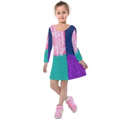 Mix Tape Kids  Long Sleeve Velvet Dress by kiernankallan