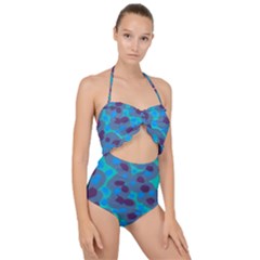 Spotted Scallop Top Cut Out Swimsuit by kiernankallan