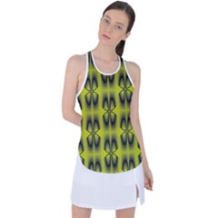 Digital Floral Racer Back Mesh Tank Top by Sparkle