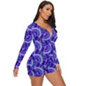 Digital Waves Long Sleeve Boyleg Swimsuit View3