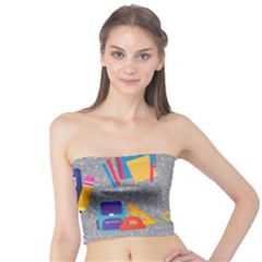 80s And 90s School Pattern Tube Top by NerdySparkleGoth