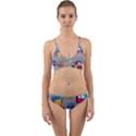 80s and 90s School Pattern Wrap Around Bikini Set View1