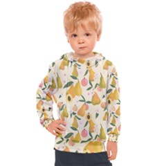 Yellow Juicy Pears And Apricots Kids  Hooded Pullover by SychEva