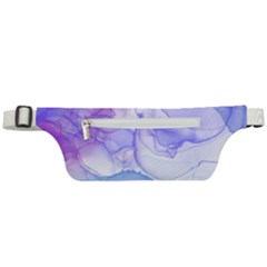 Purple And Blue Alcohol Ink  Active Waist Bag by Dazzleway