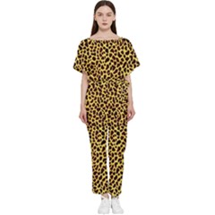 Fur-leopard 2 Batwing Lightweight Jumpsuit by skindeep