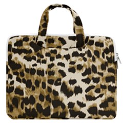 Leopard-print 2 Macbook Pro Double Pocket Laptop Bag (large) by skindeep