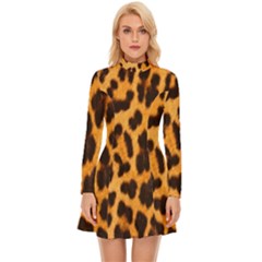 Fur 5 Long Sleeve Velour Longline Dress by skindeep