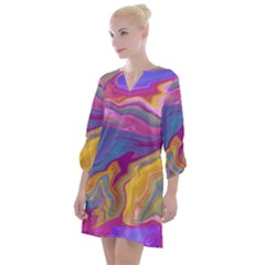 Flow Open Neck Shift Dress by kiernankallan