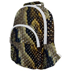 Leatherette Snake 2 Rounded Multi Pocket Backpack by skindeep