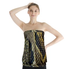 Leatherette Snake 2 Strapless Top by skindeep