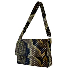 Leatherette Snake 2 Full Print Messenger Bag (l) by skindeep