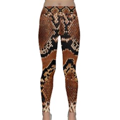 Leatherette Snake 3 Classic Yoga Leggings by skindeep