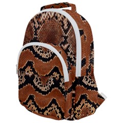 Leatherette Snake 3 Rounded Multi Pocket Backpack by skindeep