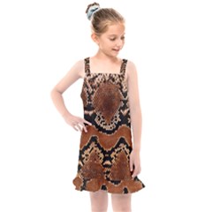 Leatherette Snake 3 Kids  Overall Dress by skindeep