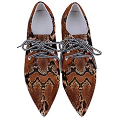 Leatherette Snake 3 Pointed Oxford Shoes by skindeep